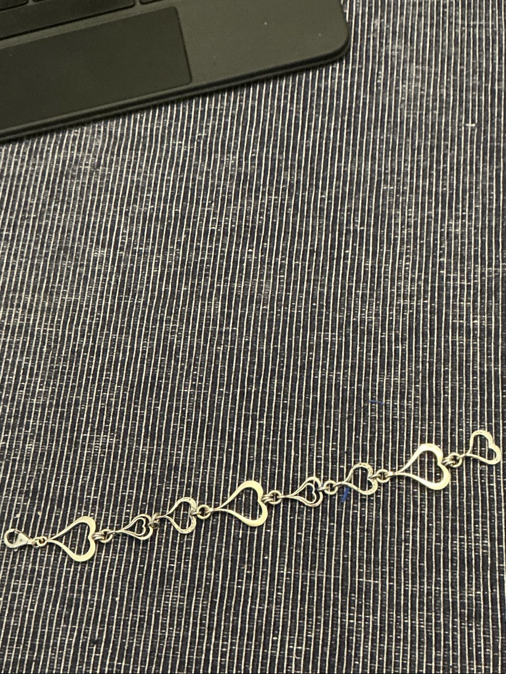 Silpada Silver Heart Link Bracelet